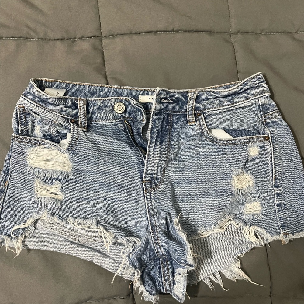 pacsun high rise distressed shorts